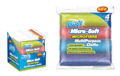 Chiffons Microfibres 151 Duzzit - Lot de 4