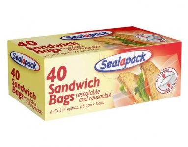 Sacs Sandwich à Fermeture Pression 151 - Lot de 40
