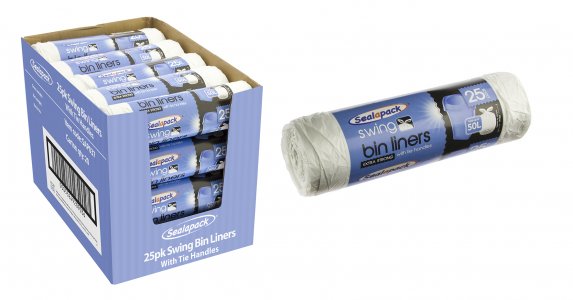 Sacs Poubelle à Poignées Coulissantes 151 - Lot de 25