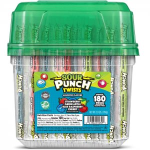 Seau Sour Punch Twists 4 Saveurs - 180 pcs