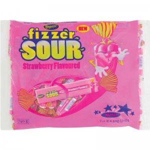 Beacon Fizzer Mini Sour Fraise - Vrac 100 pcs