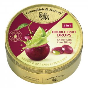Bonbons Duo Fruit Cerise & Citron Vert Cavendish & Harvey - 175g