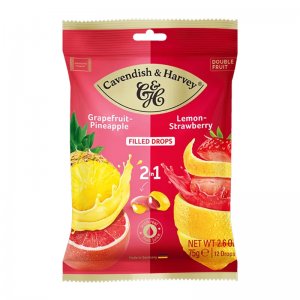 Sachet de Bonbons Fourrés Pamplemousse & Citron Cavendish & Harvey - 75g