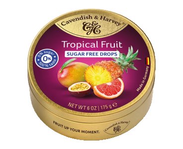 Bonbons Tropicaux Sans Sucre Cavendish & Harvey - 175g