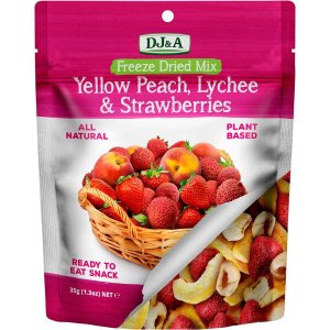 Mélange de Fruits Lyophilisés (Pêche, Litchi, Fraise) DJ & A - 35g