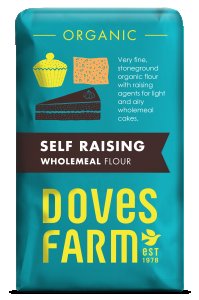 Farine Complète avec Poudre à Lever Bio Doves Farm - 1 kg