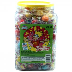 Gommes Cry Baby Extra Sour Dubble Bubble - Pot de 240 unités