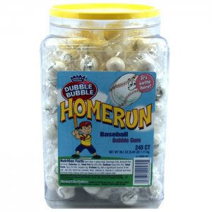 Gommes Baseball Home Run Dubble Bubble - Pot de 240 unités