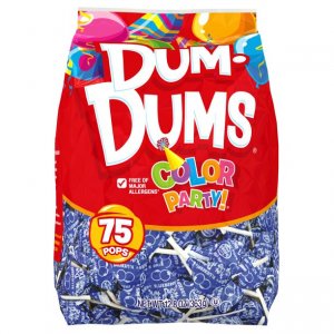 Sucettes Dum Dums Blueberry (Myrtille) - Sachet de 75