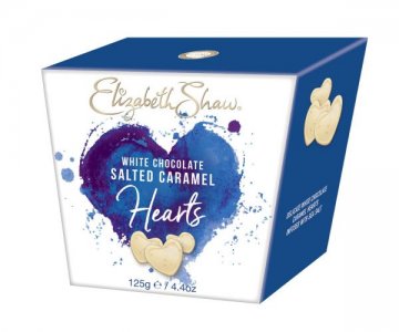 Cœurs au Chocolat Blanc et Caramel Salé Elizabeth Shaw - 125g