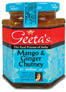 Chutney Mangue & Gingembre Geeta's - 230g