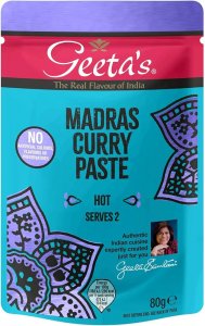 Pâte de Curry Madras Fort Geeta's - 80g