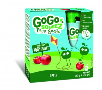 Gourdes de Compote de Pomme GoGo SqueeZ - 4 x 90 g