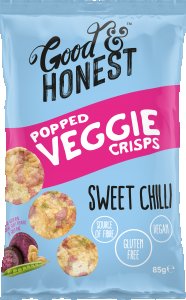 Chips de Pois Chiches, Patate Douce et Pois Sweet Chilli Good & Honest - 85 g