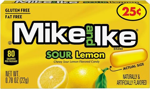 Mike & Ike Sour Lemon (Citron Acide) - Format Individuel 22 g