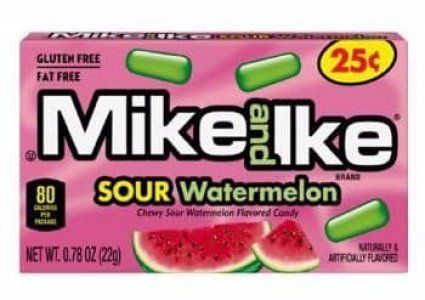 Mike & Ike Sour Watermelon (Pastèque Acide) - Format Individuel 22 g