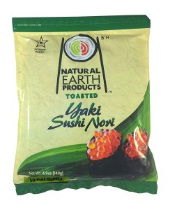 Feuilles d'Algue Nori Natural Earth (Silver) - 50 feuilles