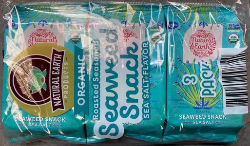 Snack d'Algues au Sel de Mer Natural Earth - Multipack 3 x 5 g
