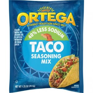 Ortega Taco Seasoning 40% Less Sodium 12 x 28g (1oz)