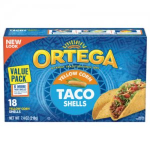 Coquilles Tacos Jaunes Ortega - Format Économique 210 g