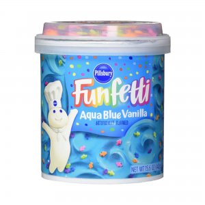 Pillsbury Funfetti Aqua Blue Vanilla Frosting 8 x 442g (15.6oz)