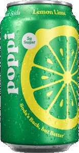 Poppi Sparkling Prebiotic Soda Lemon Lime 12 x 355ml