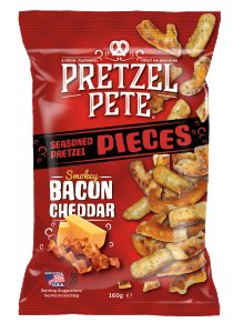 Pretzel Pete Smokey Bacon Cheddar 8 x 160g