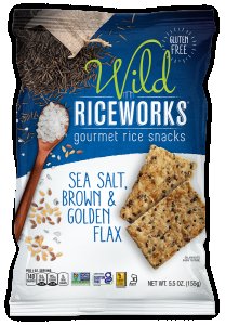 Riceworks Wild Sea Salt & Flax 6 x 155g 