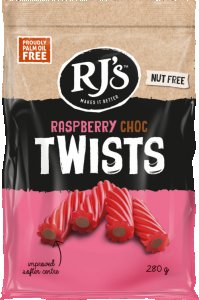 RJ'S Natural Soft Eating Raspberry Choc Twist NK 12 x 280g