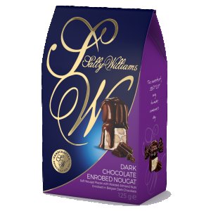 Sally Williams GIFT BOX Nougat Dark Chocolate  10 x 125g