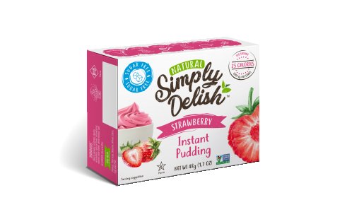 Simply Delish NATURAL Pudding Strawberry 4 x 6 x 44g
