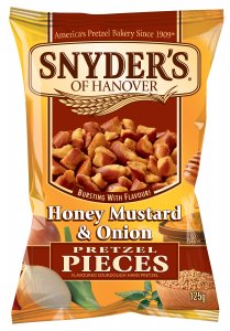 Snyder's Pretzel Pieces Miel, Moutarde et Oignon - 125 g