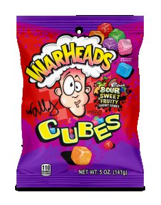 Warheads Sour Chewy Cubes Peg Bag NK 12 x 141g