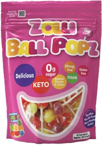 Zollipops Zolli Ball Popz Assorted Fruit 24 x 147g