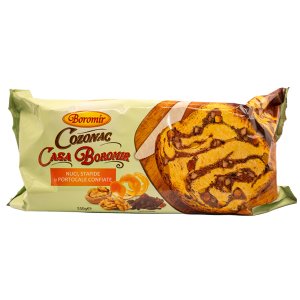 Boromir Homemade Cozonac With Walnuts, Raisins & Orange 550g / 9 pcs
