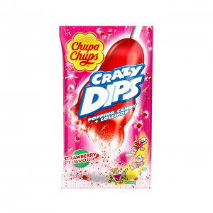 Chupa Chups Crazy Dips Strawberry 14g (24 pcs)