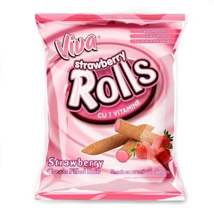 Viva Strawberry Rolls 100g/18pcs