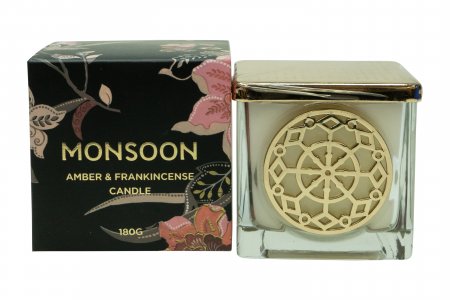 Monsoon Amber & Frankincense Scented Candle 180g