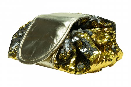 Bags Unlimited Sequin Make Up Bag - Gold