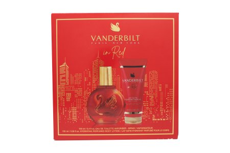Gloria Vanderbilt In Red Gift Set 100ml EDT + 100ml Body Lotion