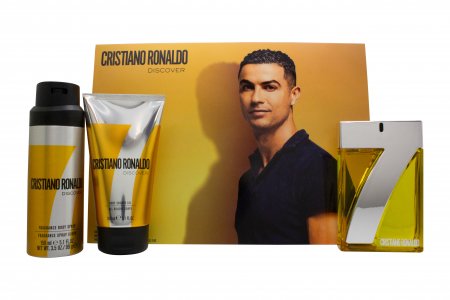 Cristiano Ronaldo CR7 Discover Gift Set 100ml EDT + 150ml Shower Gel + 150ml Body Spray