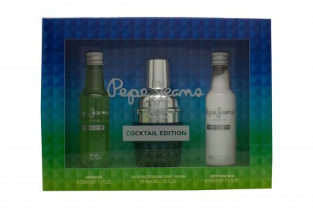 Pepe Jeans For Him Cocktail Gift Set 30ml EDT + 50ml Shower Gel + 50ml Aftershave Balm