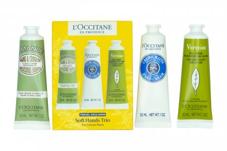 L'Occitane en Provence Travel Exclusive Hand Cream Collection 3 x 30ml Almond + Verbena + Shea Butter