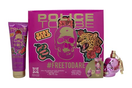 Police To Be #Freetodare Women Gift Set : EDP - 40ml Spray +40ml - Body Lotion 100ml