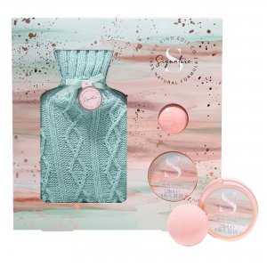 The Kind Edit Co. Signature Gift Set Hot Water Bottle + 120ml Body Butter