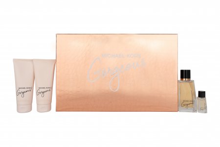 Michael Kors Gorgeous! Gift Set 100ml EDP + 100ml Body Lotion + 100ml Shower Gel + 5ml EDP