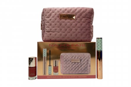 Naj Oleari Gift Set 14ml Wear The Volume Mascara + 8ml Oleo Gel Nail Lacquer 22 Red + Pouch