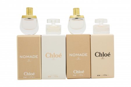 Chloe Mini Fragrances Gift Set 4 Pieces (This gift set contains:
1x 5ml Nomade EDT
1x 5ml Nomade EDP
1x 5ml Chloe EDP
1x 5ml Chloe EDT)