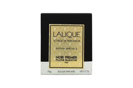 Lalique Candle 190g - Noir Premier Plume Blanche 1901