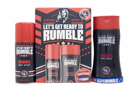 Michael Buffer Let's Get Ready To Rumble Gift Set 250ml Shower Gel + 150ml Body Spray + Wristband